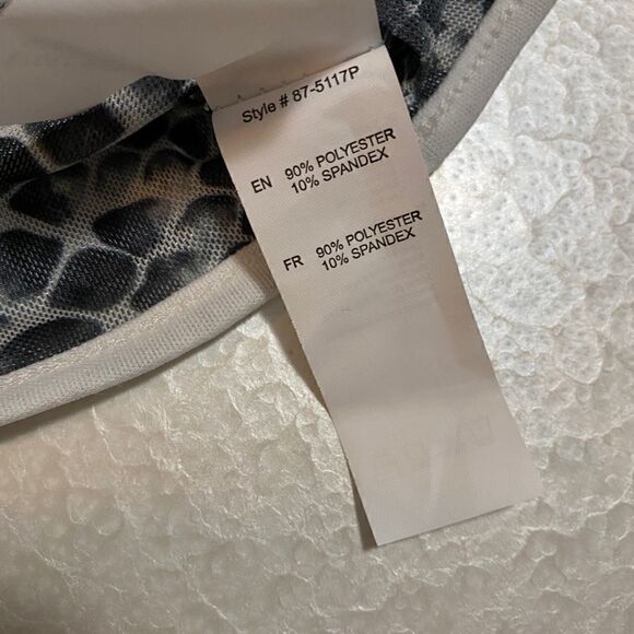 Rellamped Gray Snakeskin Print mesh Bodysuit sz M - Picture 8 of 8